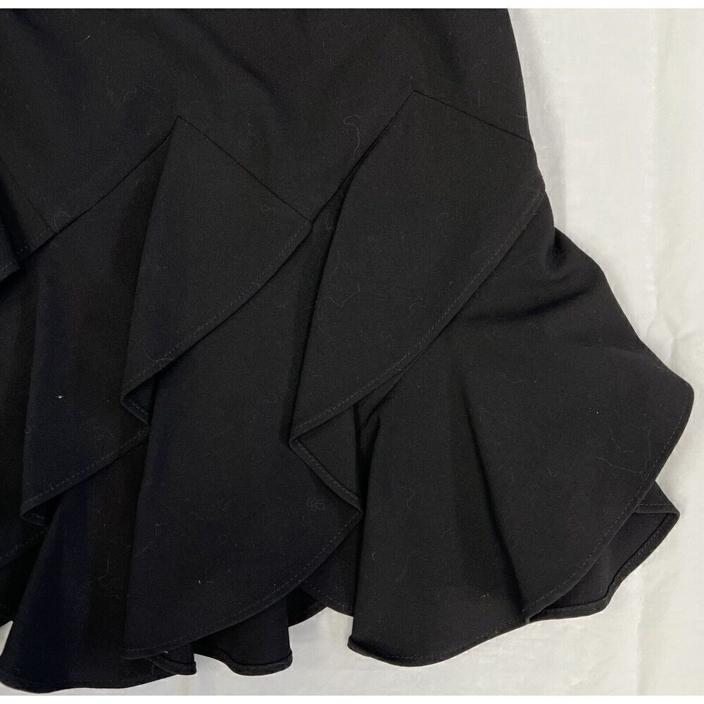 Cache Polyester Blend Black Asymmetrical Tiers Sk… - image 6